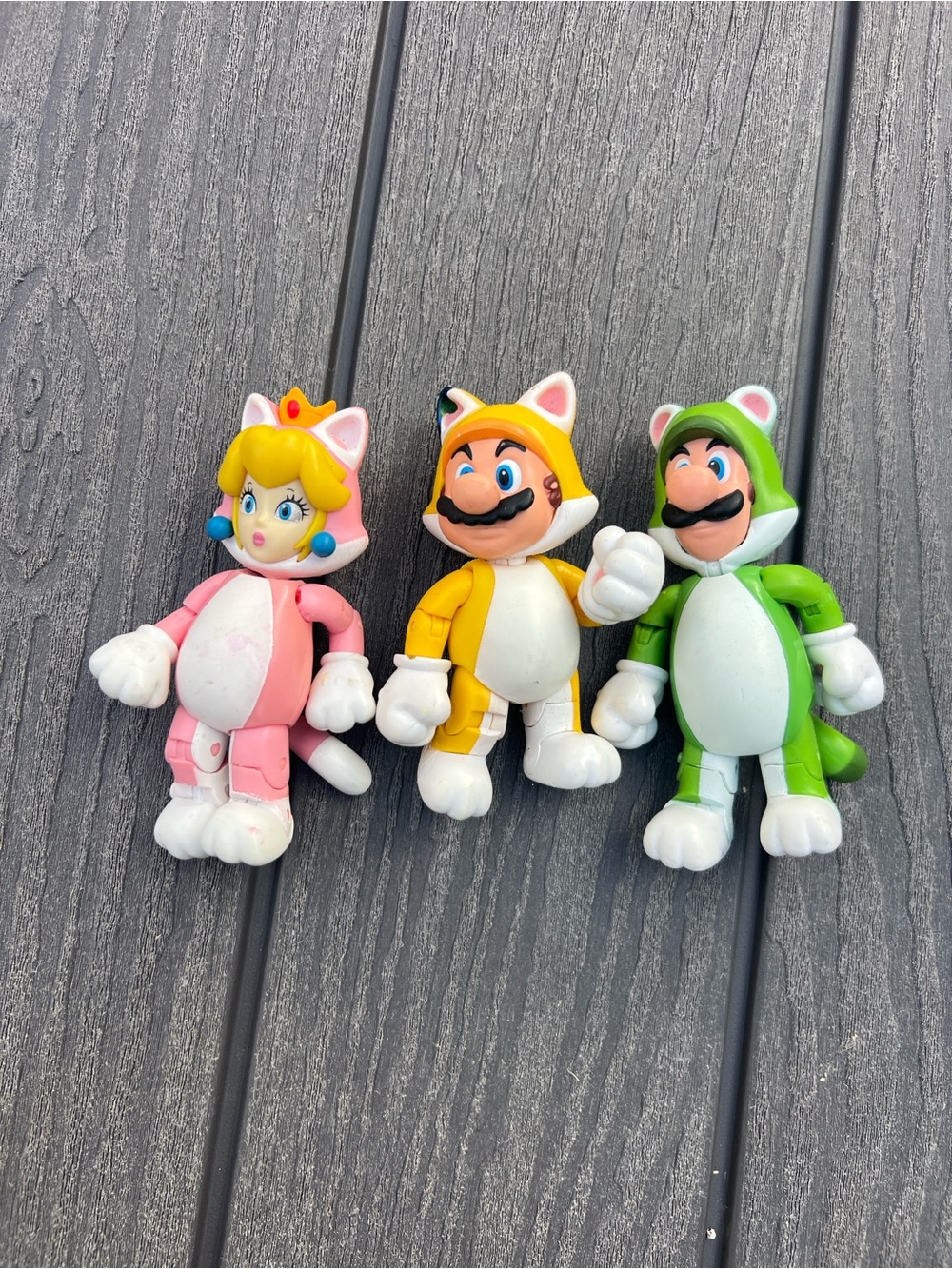 Cat Mario Cat Luigi Cat Peach Action Figure Super Mario
